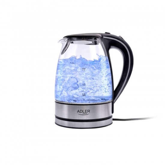 Adler AD 1225 Glazen waterkoker met LED LICHT 1.7 Liter