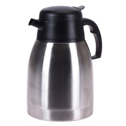 1x Koffie/thee thermoskan RVS 1500 ml - Thermoskannen