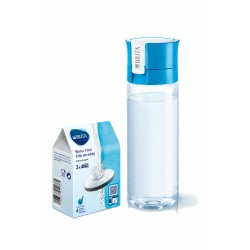 BRITA - Waterfilterfles - VITAL - 0,6L - Blauw + MicroDisc 3 Pack Waterfilterpatroon - Voordeelverpakking